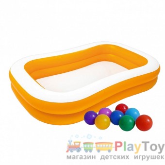 Детский надувной бассейн Intex 57181-1 Мандарин 229 х 147 х 46 см с шариками 10 шт Детский надувной бассейн Intex 57181-1 Мандарин 229 х 147 х 46 см с шариками 10 шт