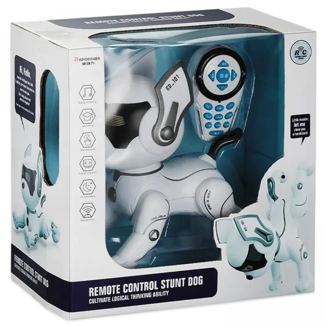 Робот-собака Робопёс A118 на радиоуправлении (16,5 см, аккумулятор, свет, звук)