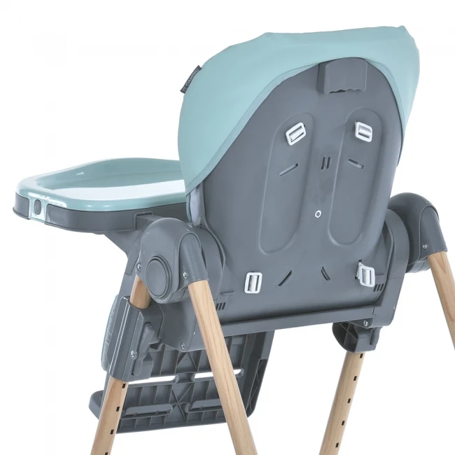 Стульчик для кормления El Camino ME 1115-W CRAFT Mint (съемный столик, дуга с подвесками, чехол, 2 колеса)