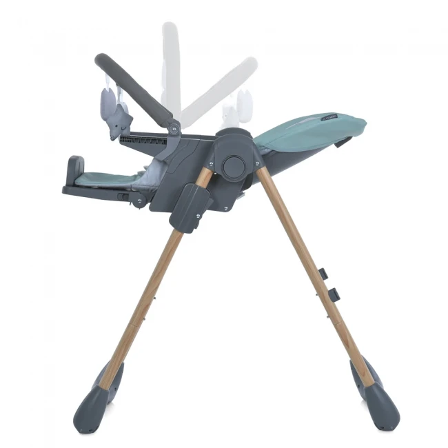 Стульчик для кормления El Camino ME 1115-W CRAFT Mint (съемный столик, дуга с подвесками, чехол, 2 колеса)