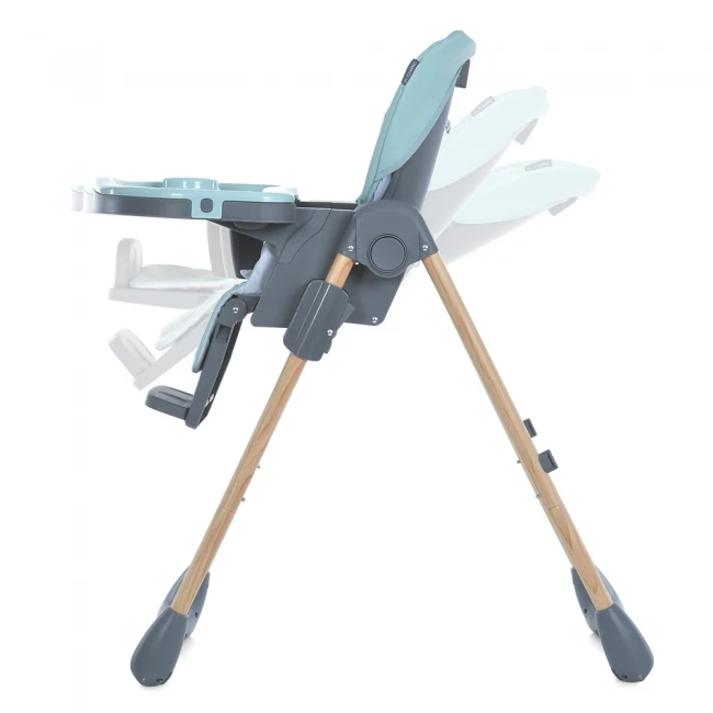 Стульчик для кормления El Camino ME 1115-W CRAFT Mint (съемный столик, дуга с подвесками, чехол, 2 колеса)