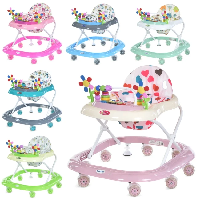 Ходунки дитячі Bambi M 3619 6 кольорів (ігрова панель, музика, світло) Ходунки дитячі Bambi M 3619 6 кольорів (ігрова панель, музика, світло)
