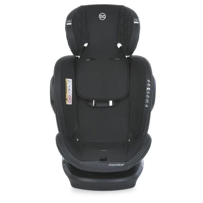 Автокресло El Camino ME 1045 EVOLUTION 2 360⁰  Melange Black, Isofix+Top Tether, от рождения до 36 кг