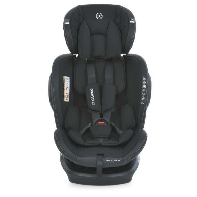 Автокресло El Camino ME 1045 EVOLUTION 2 360⁰  Melange Black, Isofix+Top Tether, от рождения до 36 кг