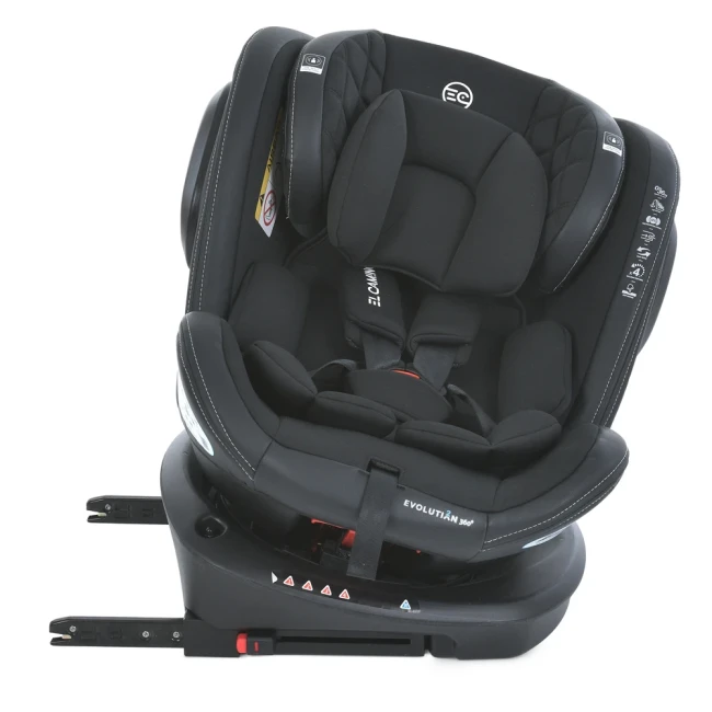 Автокресло El Camino ME 1045 EVOLUTION 2 360⁰  Melange Black, Isofix+Top Tether, от рождения до 36 кг