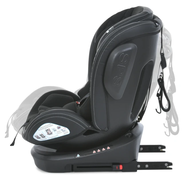 Автокресло El Camino ME 1045 EVOLUTION 2 360⁰  Melange Black, Isofix+Top Tether, от рождения до 36 кг