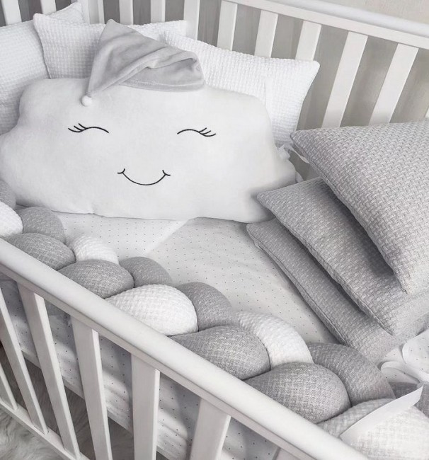 Детское постельное белье Бортики "Косичка" с конвертом Детское постельное белье Бортики "Косичка" с конвертом