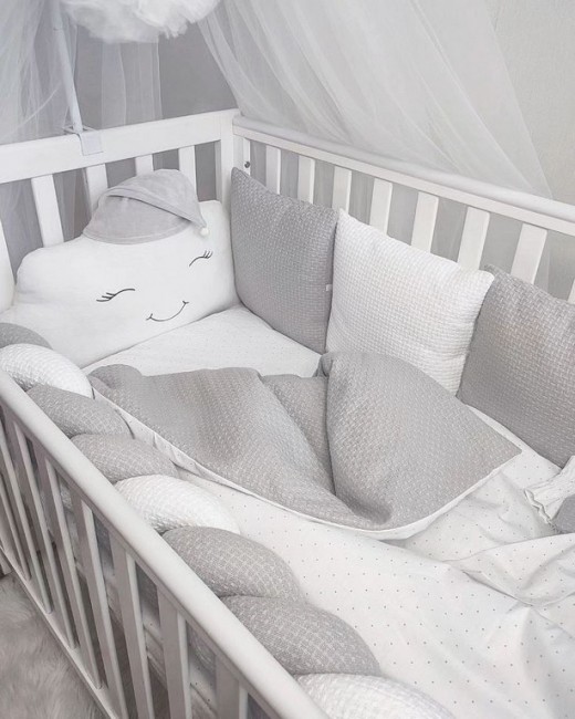 Детское постельное белье Бортики "Косичка" с конвертом Детское постельное белье Бортики "Косичка" с конвертом