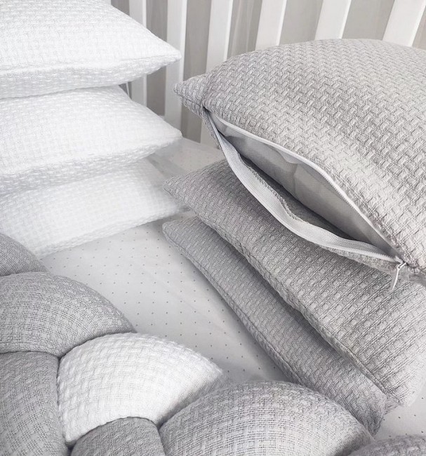 Детское постельное белье Бортики "Косичка" с конвертом Детское постельное белье Бортики "Косичка" с конвертом