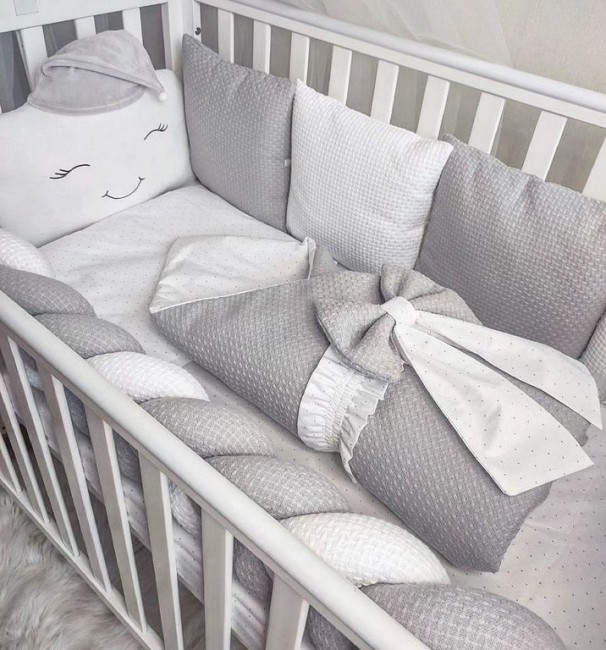 Детское постельное белье Бортики "Косичка" с конвертом Детское постельное белье Бортики "Косичка" с конвертом