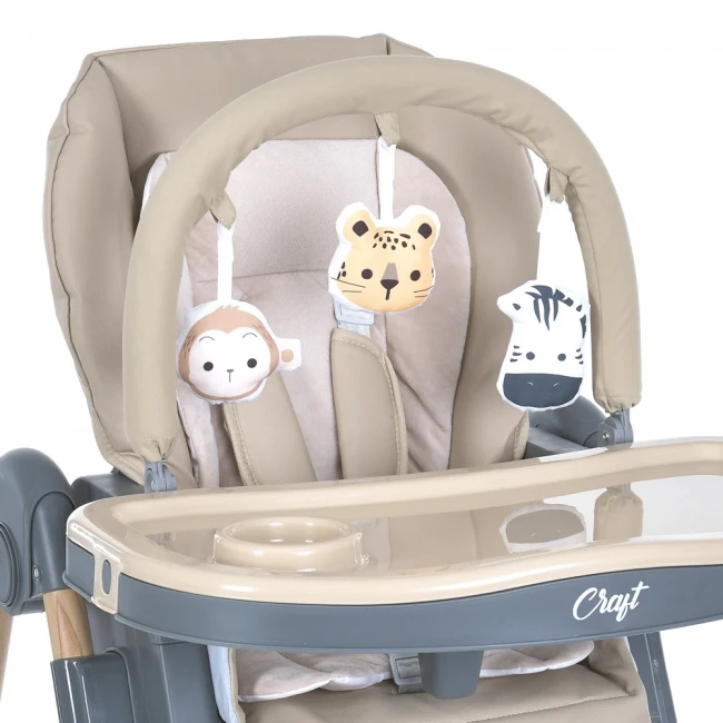 Стульчик для кормления El Camino ME 1115-W CRAFT Beige (съемный столик, дуга с подвесками, чехол, 2 колеса) Стульчик для кормления El Camino ME 1115-W CRAFT Beige (съемный столик, дуга с подвесками, чехол, 2 колеса)