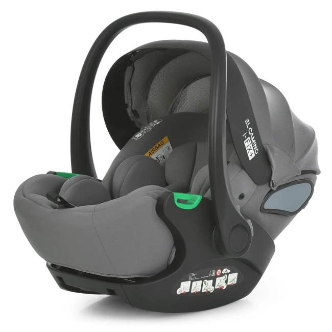 Автокресло бебикокон El Camino ME 1110 i-FIX+ Simply Gray для новорожденного