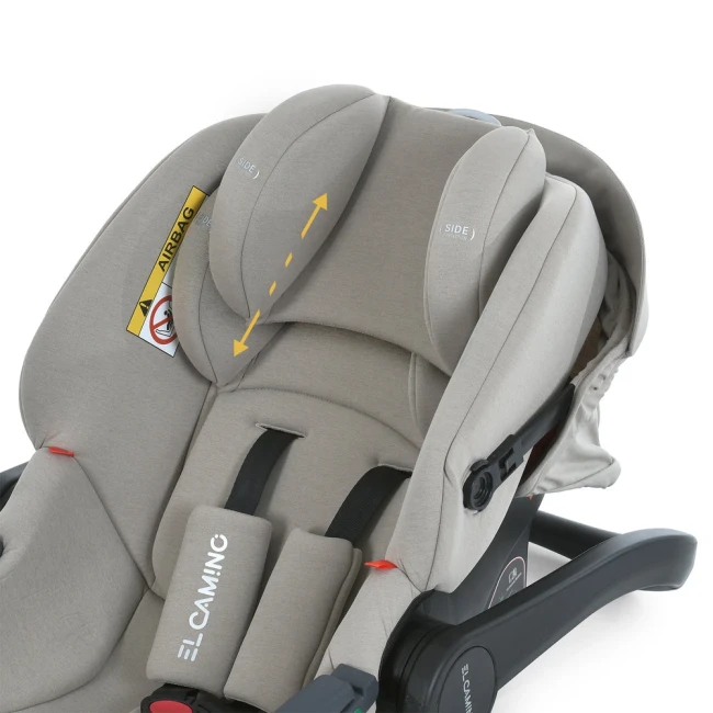 Автокресло бебикокон El Camino ME 1186 i-KEEP Melange Cashmere Beige для новорожденного Автокресло бебикокон El Camino ME 1186 i-KEEP Melange Cashmere Beige для новорожденного
