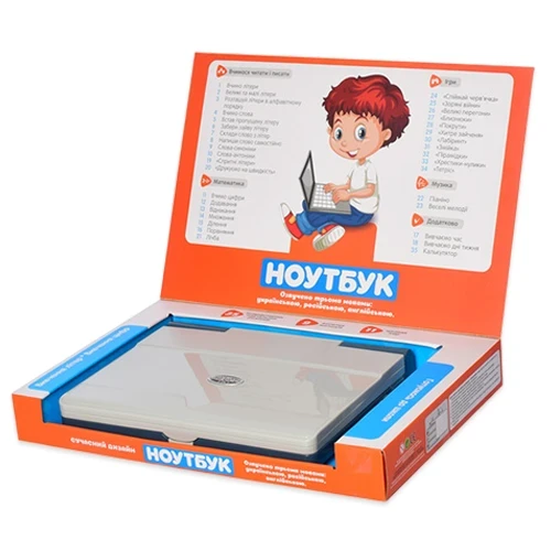 Детский ноутбук Limo Toy SK 7073 (учебный - 35 функций, 11 игр, мышка, на батарейках)