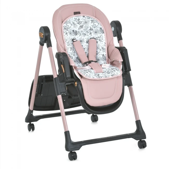 Стульчик для кормления El Camino ME 1037-B CRYSTAL Rose Gold (съемный столик, чехол, 4 колеса) Стульчик для кормления El Camino ME 1037-B CRYSTAL Rose Gold (съемный столик, чехол, 4 колеса)