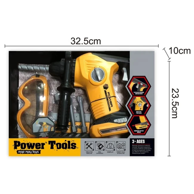 Игрушечная дрель T 016 A на батарейках, подсветка Игрушечная дрель T 016 A на батарейках, подсветка