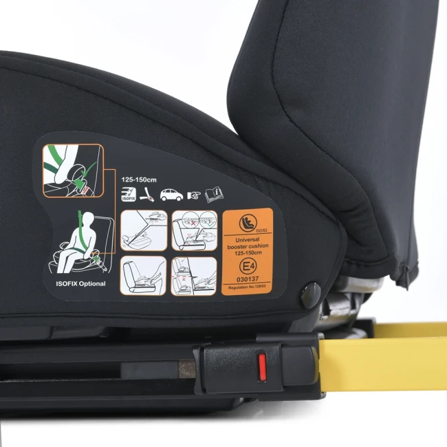 Автокресло-бустер El Camino ME 1112 i-GO Black, Isofix, i-SIZE R129, 22-36 кг