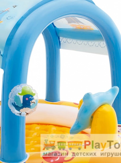 Детский надувной бассейн Intex (57426) Корабль с навесом на 42 литра,107 x 102 x 99 см Детский надувной бассейн Intex (57426) Корабль с навесом на 42 литра,107 x 102 x 99 см