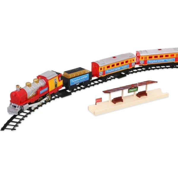 Железная дорога Голубой вагон 7015 (дым, 21 элемент, длина пути 580 см) Железная дорога Голубой вагон 7015 (дым, 21 элемент, длина пути 580 см)