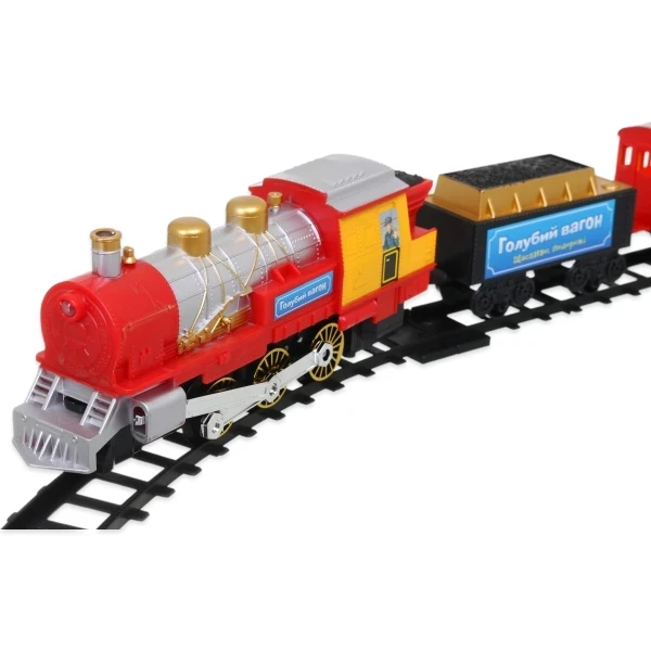 Железная дорога Голубой вагон 7015 (дым, 21 элемент, длина пути 580 см) Железная дорога Голубой вагон 7015 (дым, 21 элемент, длина пути 580 см)