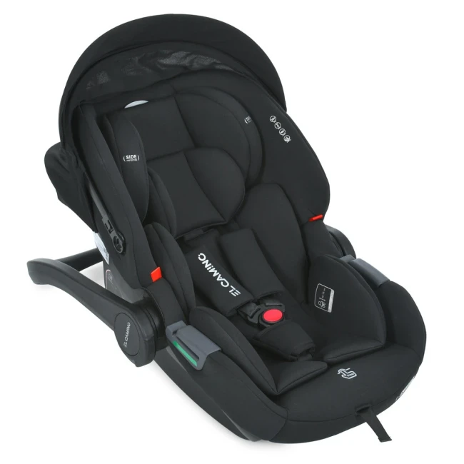 Автокресло бебикокон El Camino ME 1186 i-KEEP Melange Jet Black для новорожденного Автокресло бебикокон El Camino ME 1186 i-KEEP Melange Jet Black для новорожденного