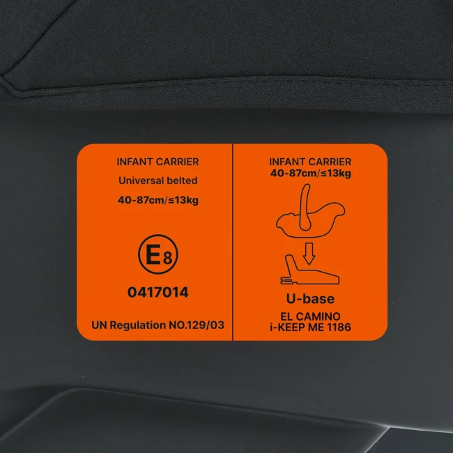 Автокресло бебикокон El Camino ME 1186 i-KEEP Melange Jet Black для новорожденного Автокресло бебикокон El Camino ME 1186 i-KEEP Melange Jet Black для новорожденного
