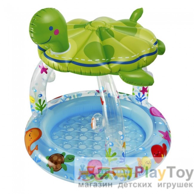 Детский надувной бассейн Intex (57119) с навесом 45 литров,102 x 107 см