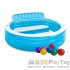 Дитячий надувний басейн Intex 57190-1 Сімейний 224 х 216 х 76 см зі спинкою із кульками 10 шт