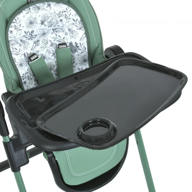Стульчик для кормления El Camino ME 1037-B CRYSTAL Green (съемный столик, чехол, 4 колеса)