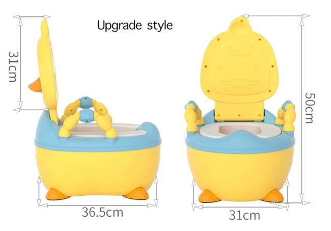 Детский портативный горшок Baby Comfort 8946 Утенок (складной, накладка, ёршик)
