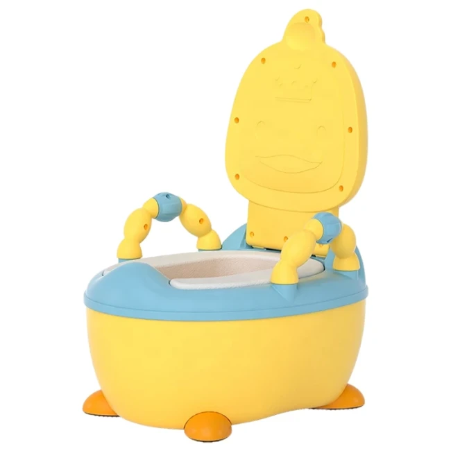 Детский портативный горшок Baby Comfort 8946 Утенок (складной, накладка, ёршик)