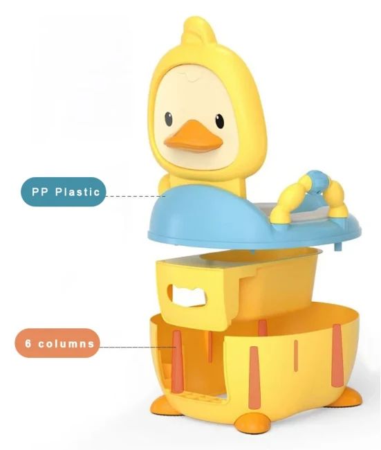 Детский портативный горшок Baby Comfort 8946 Утенок (складной, накладка, ёршик)