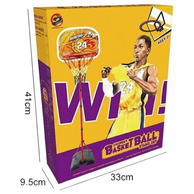 Баскетбольное кольцо B 11-40 MHE 20 (на стойке 110-208 см, щит, сетка, мяч, насос)