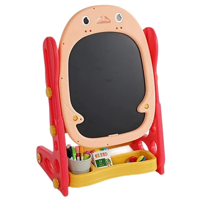 Дитячий мольберт 050-54 двосторонній (крейда, маркери, магніти, настільні ігри)