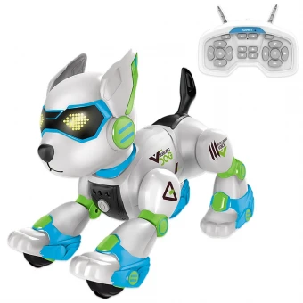 Робот-собака Робопёс K101 на радиоуправлении (25 см, аккумулятор, свет, звук)