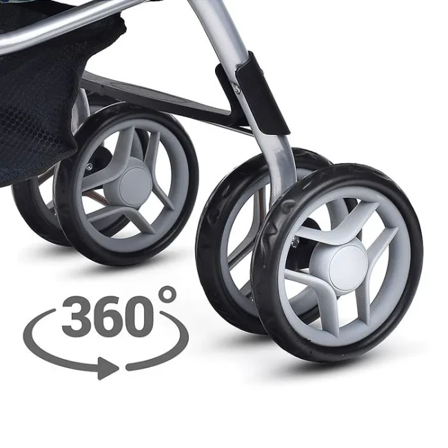 Коляска для кукол Melogo 9643 (классическая, трансформер, корзинка)