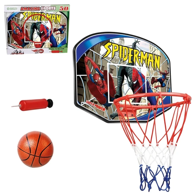 Баскетбольное кольцо CX 50-8 Spider Man (щит, сетка, мяч, насос)