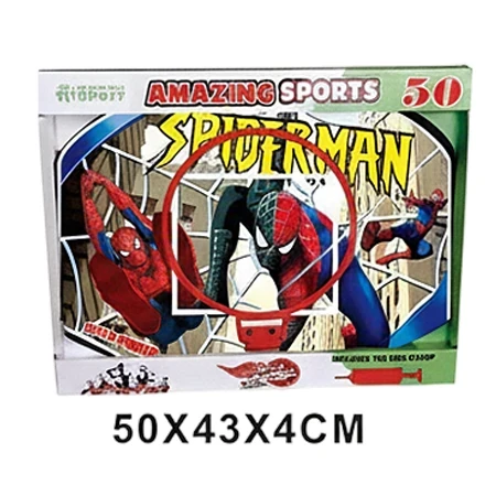 Баскетбольное кольцо CX 50-8 Spider Man (щит, сетка, мяч, насос)