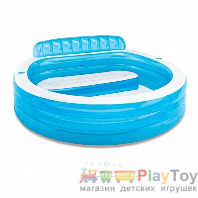 Детский надувной бассейн Intex 57190-3 Семейный 224 х 216 х 76 см со спинкой с шариками 10 шт Детский надувной бассейн Intex 57190-3 Семейный 224 х 216 х 76 см со спинкой с шариками 10 шт