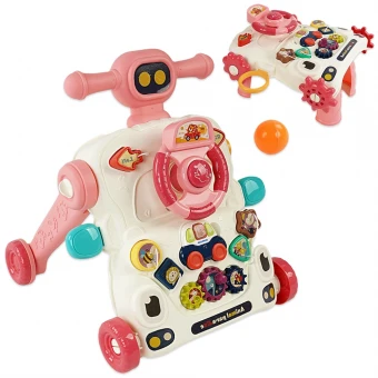 Ходунки-каталка Activity Walker 6044 3 в 1 (игровой столик, музыкальная машинка, звук, подсветка, руль, шестерни, сортер)