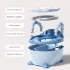 Детский портативный горшок Baby Comfort 8947 Коровка (складной, накладка, ёршик)