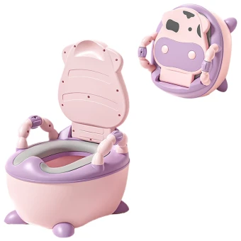 Детский портативный горшок Baby Comfort 8947 Коровка (складной, накладка, ёршик) Детский портативный горшок Baby Comfort 8947 Коровка (складной, накладка, ёршик)