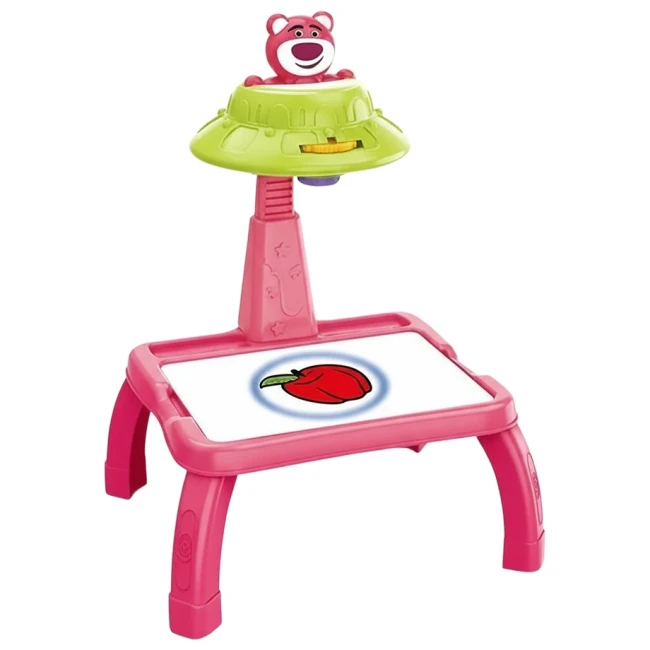 Дитячий столик проектор для малювання ZF 1004 (підсвічування, фломастери, диски з картинками)