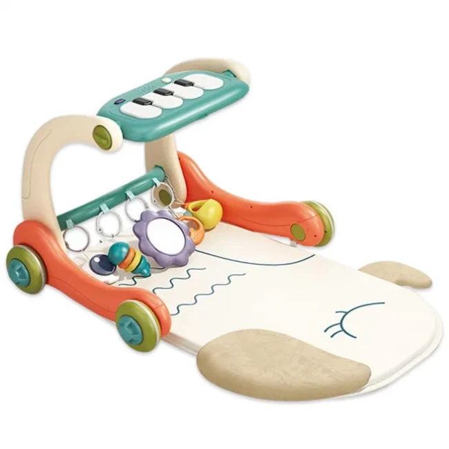Ходунки-каталка коврик Walker Fitness 6660 3 в 1 (бизиборд, 3 погремушки-подвески, зеркало, пианино, мелодии, подсветка) Ходунки-каталка коврик Walker Fitness 6660 3 в 1 (бизиборд, 3 погремушки-подвески, зеркало, пианино, мелодии, подсветка)