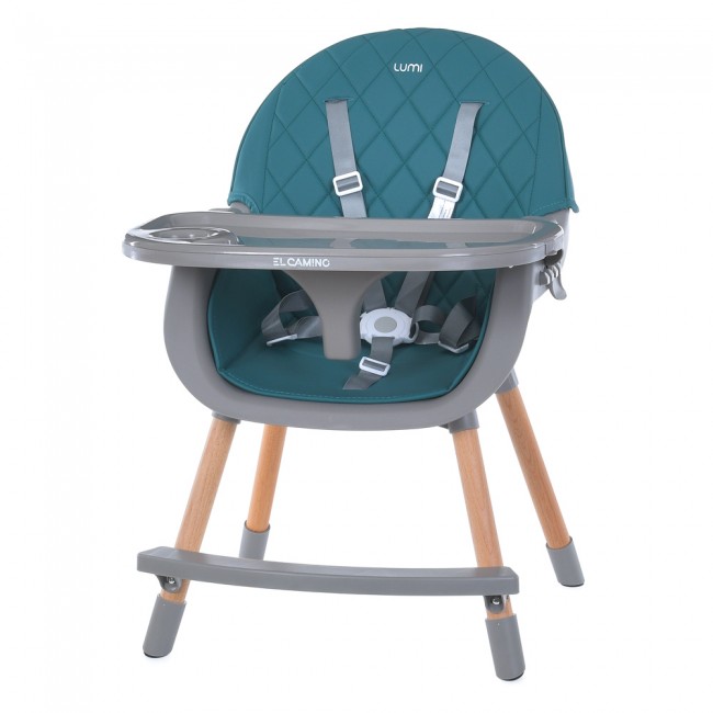 Стільчик для годування El Camino ME 1111 LUMI Teal (знімний столик, чохол) Стільчик для годування El Camino ME 1111 LUMI Teal (знімний столик, чохол)