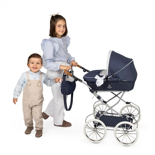 Коляска для ляльок DeCuevas 80044 Vintage (класична, кошик, сумка, подушка)