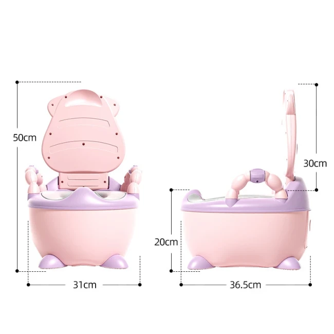 Детский портативный горшок Baby Comfort 8948 Жабка (складной, накладка, ёршик)