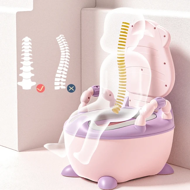 Детский портативный горшок Baby Comfort 8948 Жабка (складной, накладка, ёршик)