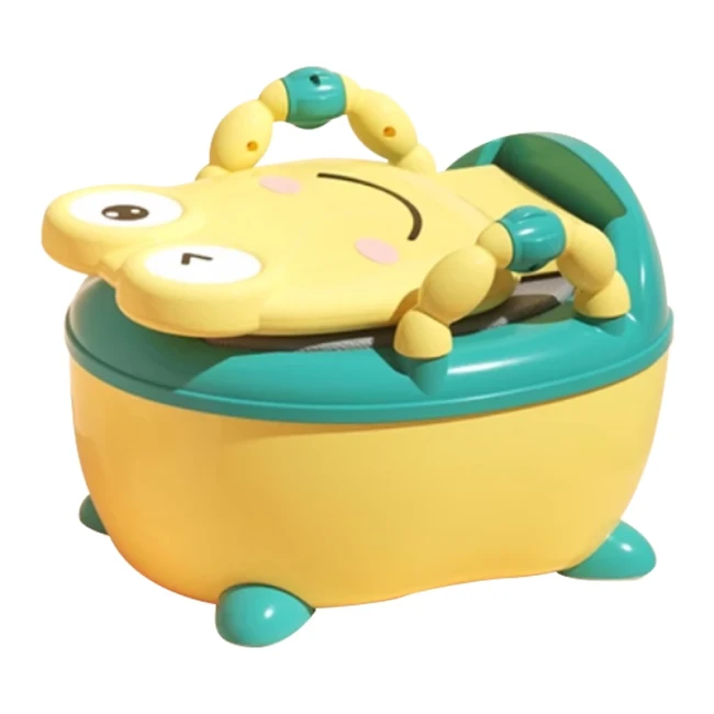 Детский портативный горшок Baby Comfort 8948 Жабка (складной, накладка, ёршик)