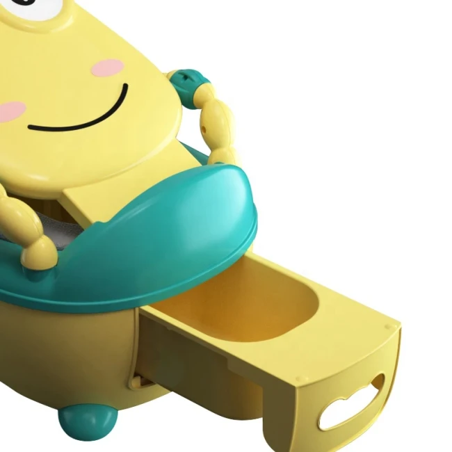 Детский портативный горшок Baby Comfort 8948 Жабка (складной, накладка, ёршик)
